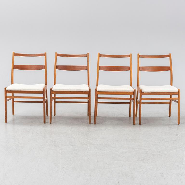 Yngve Ekström, stolar, 4 st, "Minett", Bra Bohag, Troeds, Bjärnum, 1960-tal.