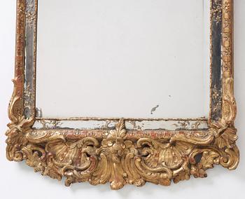 A Swedish 18th century Rococo mirror.