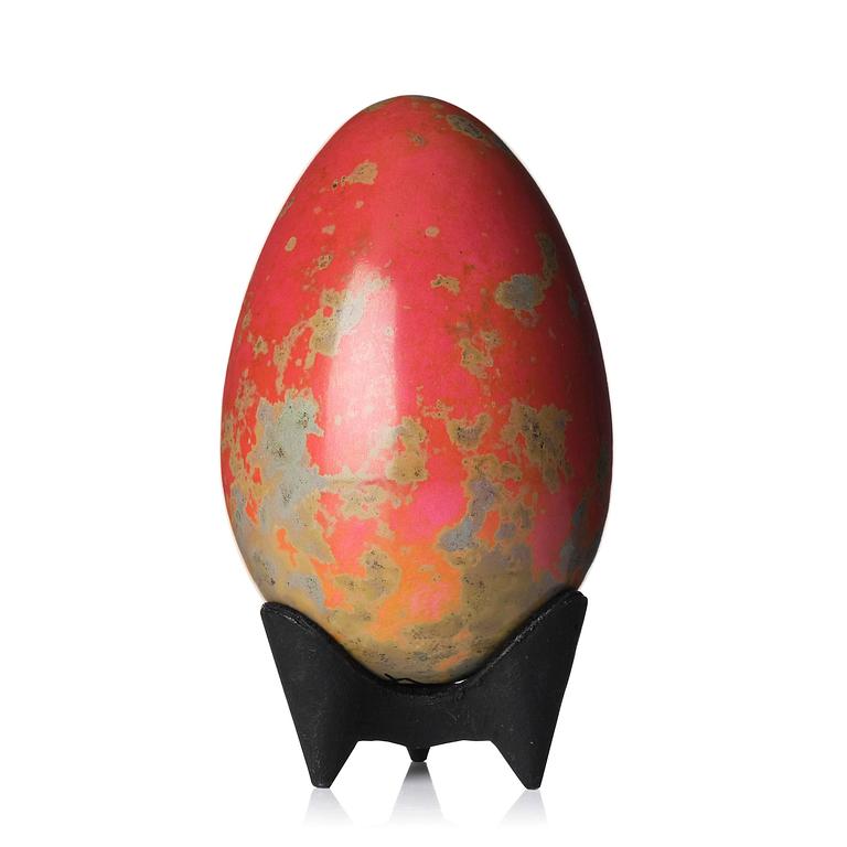 Hans Hedberg, a faience sculpture of an egg, Biot, France.