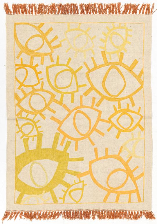 Rug, Kilim, hand-embroidered, 200 x 149 cm.