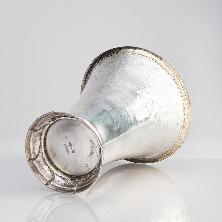 A Swedish Gustavian parcel-gilt silver beaker, marks of Daniel Lundström, Stockholm, 1778.