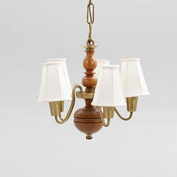 Hans Bergström, Ceiling lamp, model 115, ateljé Lyktan, Åhus, 1940s.