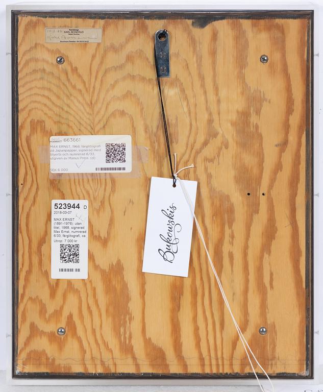 Max Ernst, From "Lewis Carroll, The Hunting of the Snark, an Agony in Eight Fits, plate VII".