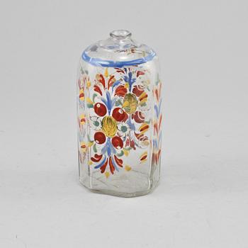 FLASKA, glas, omkring år 1900.