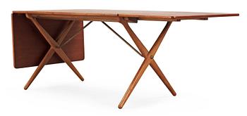 66. A Hans J Wegner teak and oak dining table, Andreas Tuck, 1950's-60's.