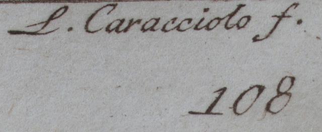ETSNINGAR, ETT PAR, signerad L.Caracciolo, 1800-talets början.