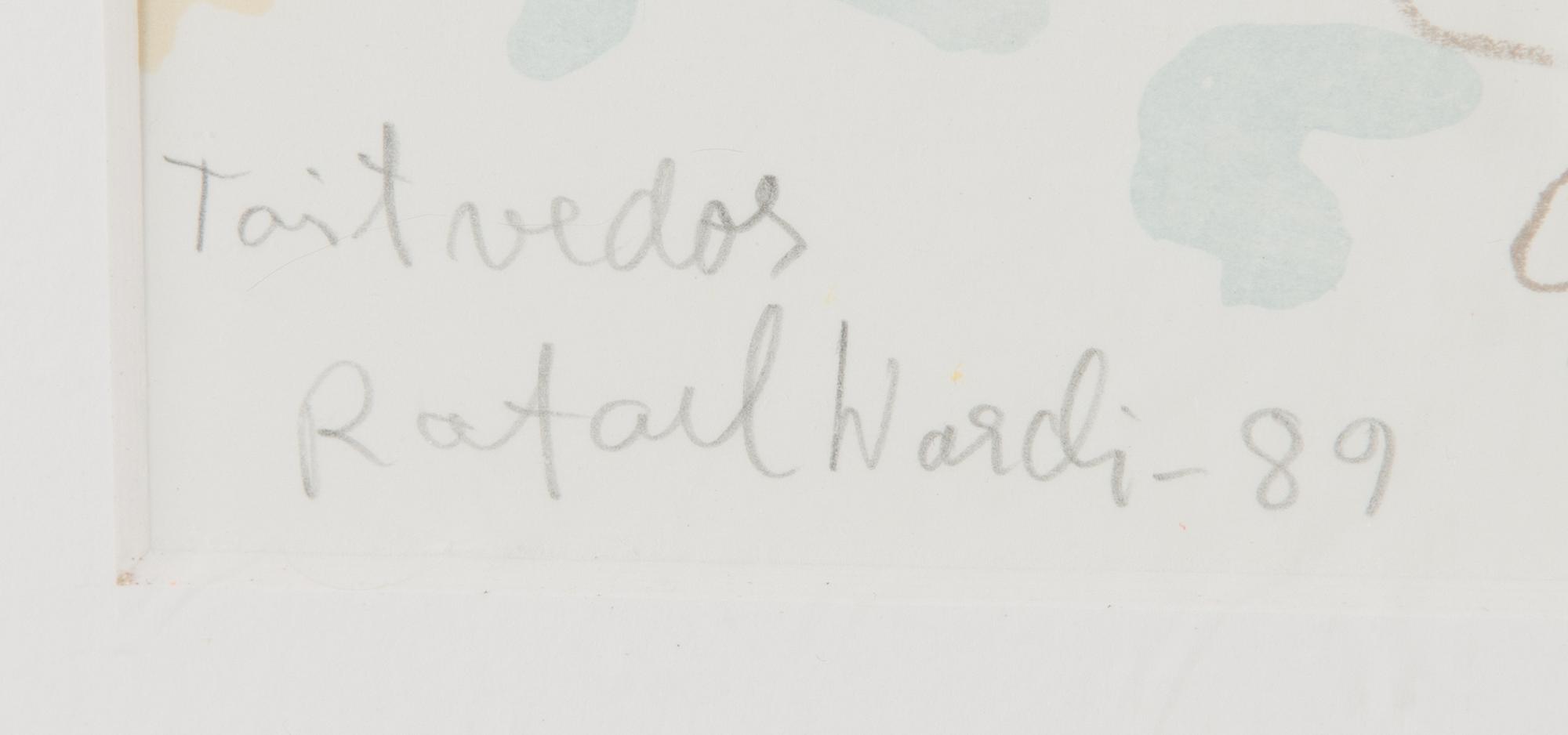 Rafael Wardi, litografi, signerad och daterad -89, märkt Tait.vedos.