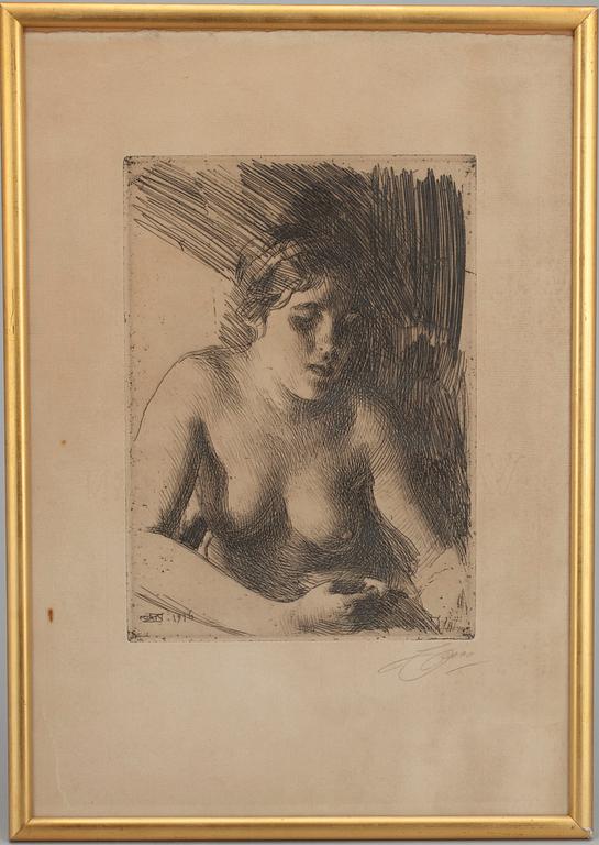 ANDERS ZORN, etsning.