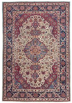 SEMI-ANTIQUE TEHERAN PART SILK. 313,5 x 213,5 cm.