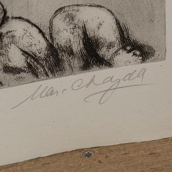MARC CHAGALL, etching, signed.