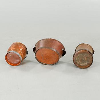 Three 19th century copper objects.