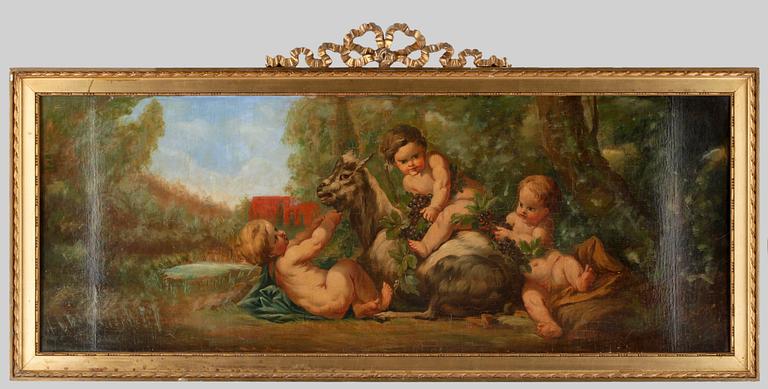 Okänd konstnär, olja på  duk på pannå, 1800-tal.