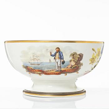A massive Swedish earthenware punch bowl, around 1900.