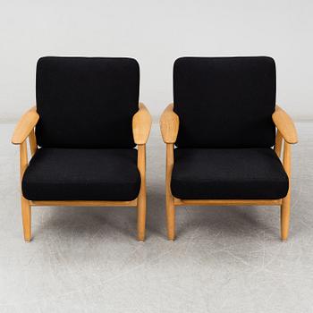 HANS J WEGNER, fåtöljer, ett par, "GE-240"/"Cigarren", Getama,  Danmark.