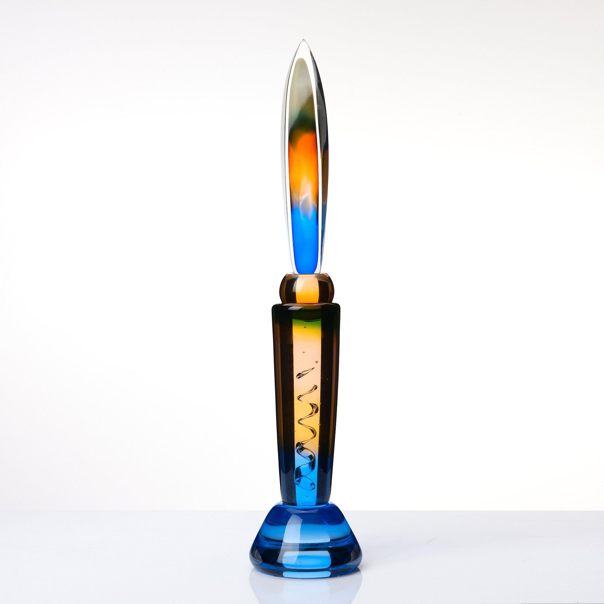 Eva Englund, a unique glass sculpture 'Moder Svea', Muraya, Sweden 1991.