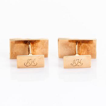 Björn Weckström, cufflinks, "Kultaraanu", 14K gold, Lapponia 1966.