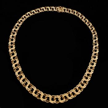 HALSKEDJA, 18k guld. Vikt ca 99 gram.