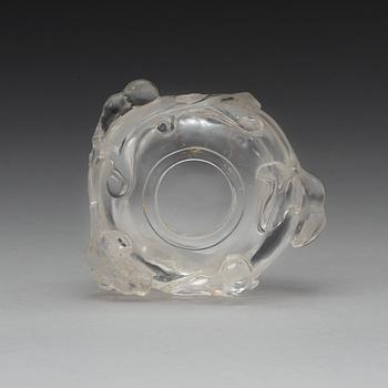 A Chinese rock chrystal brush washer, 20th Century.