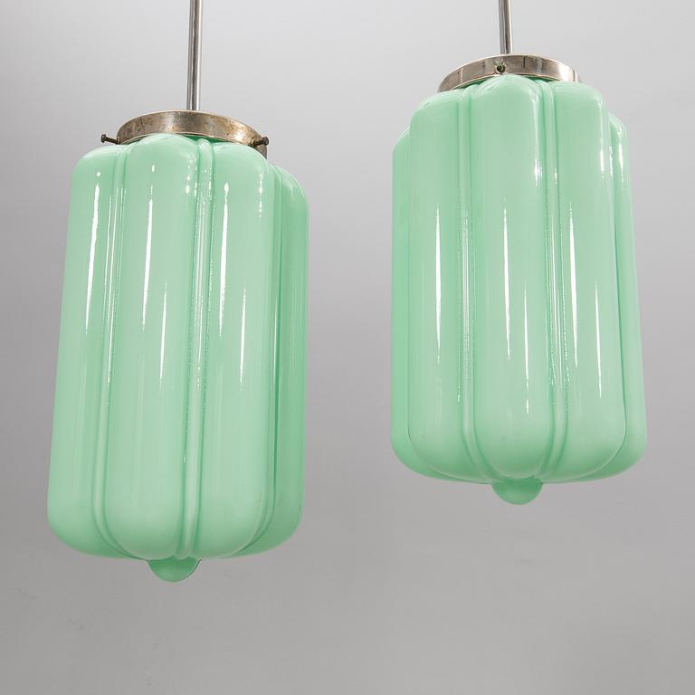 Ceiling lamps, a pair, Art Deco, first half of the 20th century.