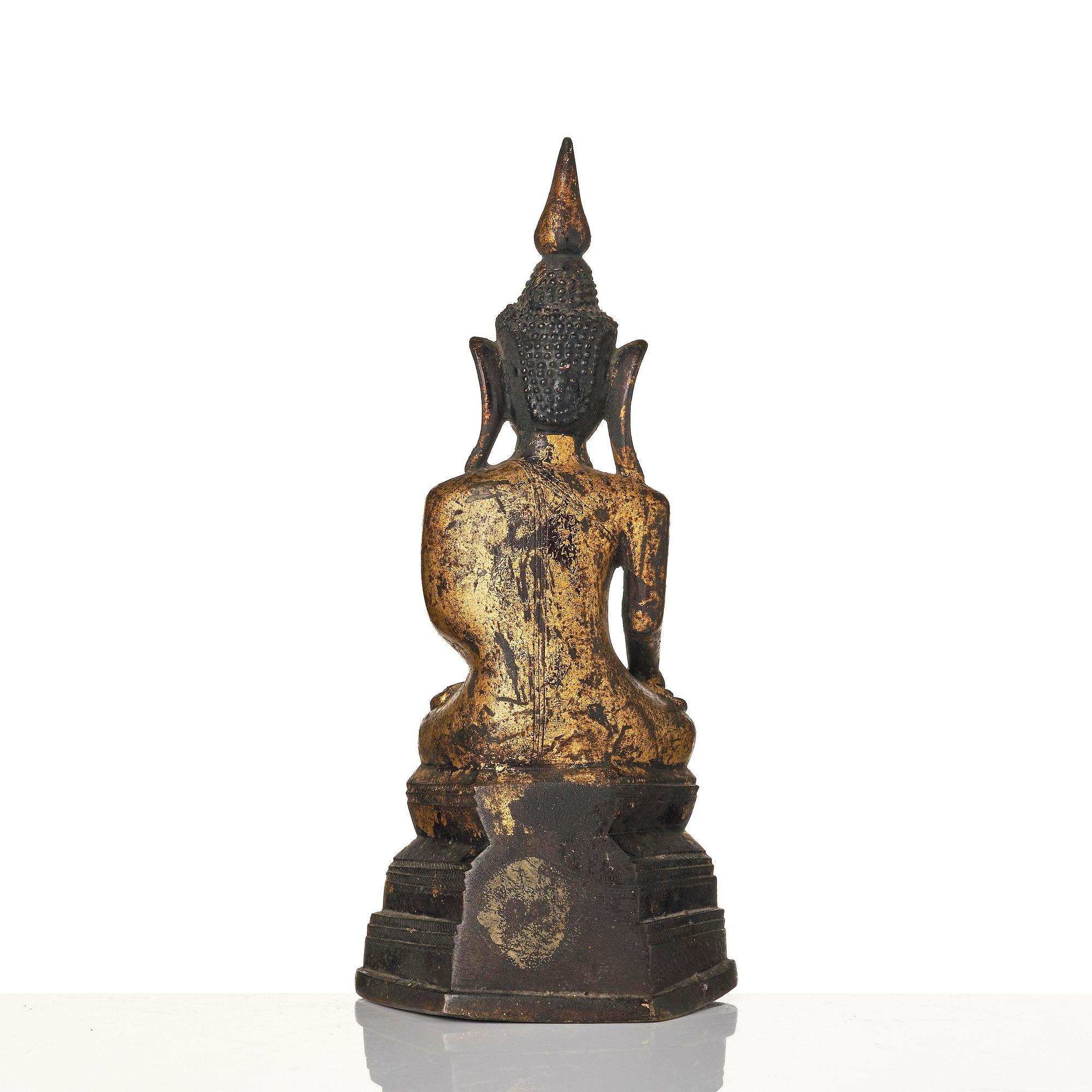 A gilt bronze figure of Buddha, Burma, Shan-state, 18th century.