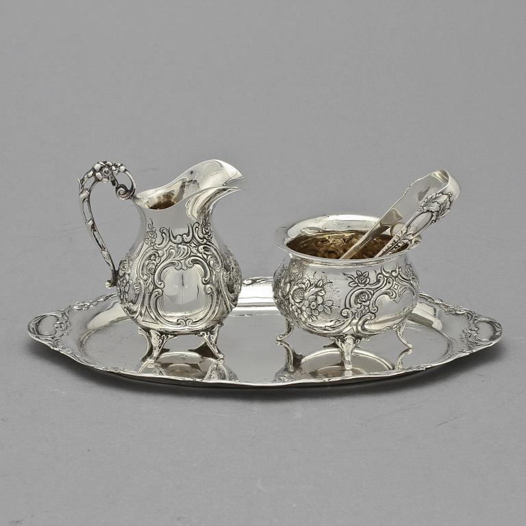 PARTI SILVER, 4 delar, silver, 1900-tal. Vikt 520 g.