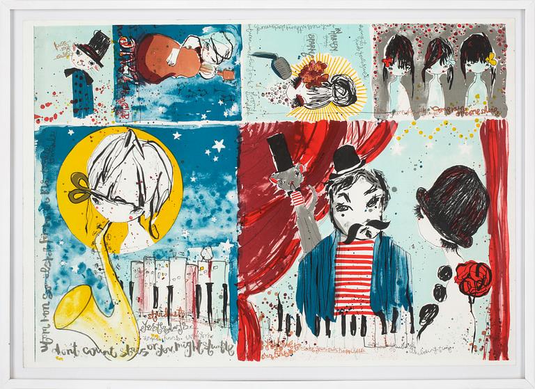 LISA RINNEVUO, litografi, provtryck.