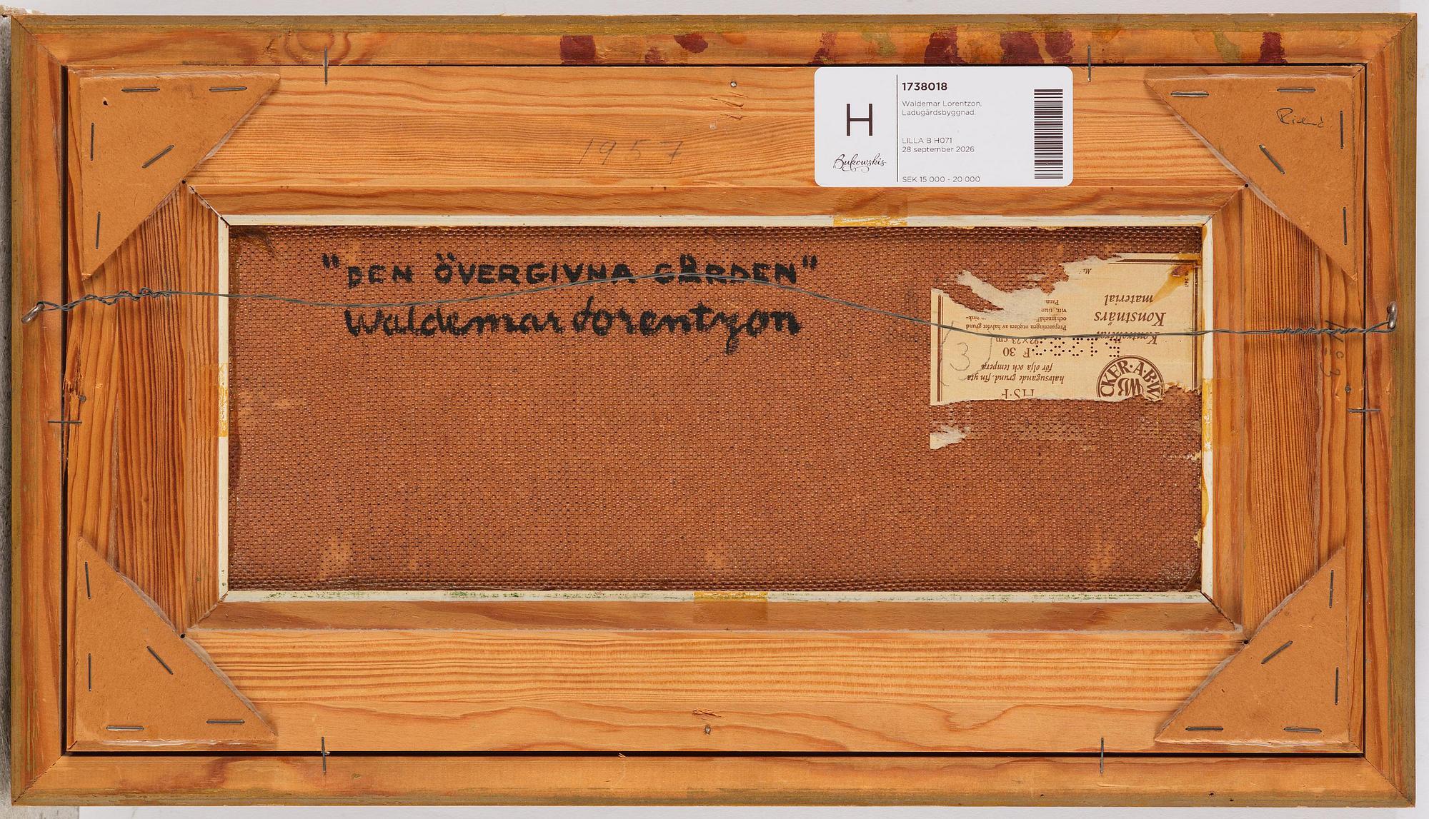 Waldemar Lorentzon, "Den övergivna gården".