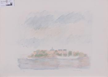 Gustav Rudberg · GUSTAV RUDBERG, färglitografi, sign o numr 74/250.