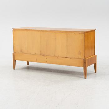 A Swedish Modern elmwood veneered sideboard, 1940's.