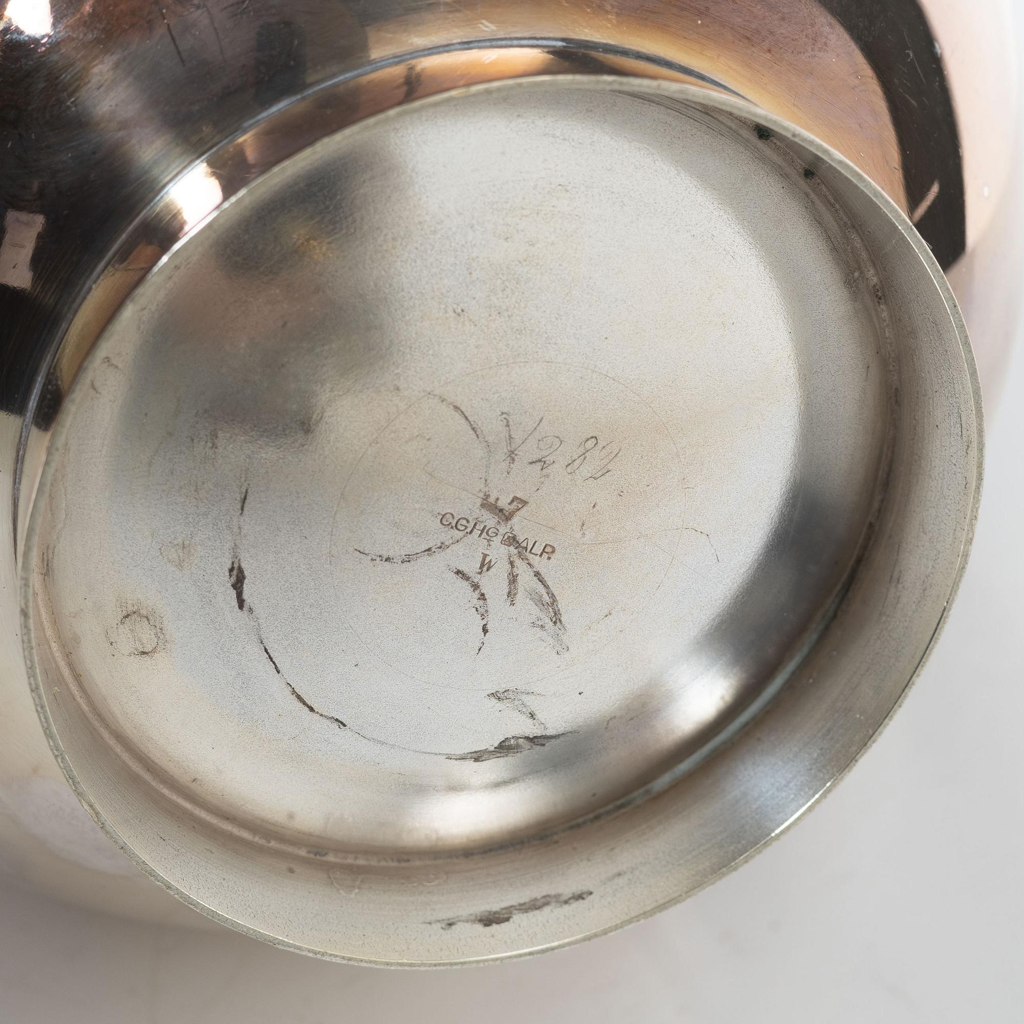 Sylvia Stave, a silver plated jug, CG Hallberg, 1930s.
