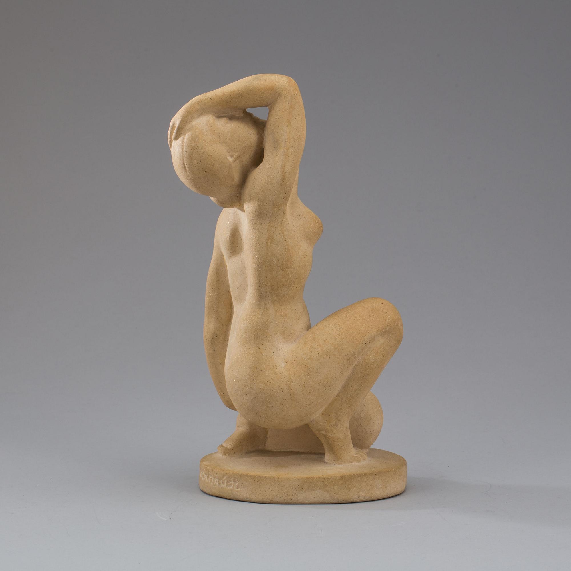 JÖRGEN WINDFELD-SCHMIDT, skulptur, konstmassa, signerad.