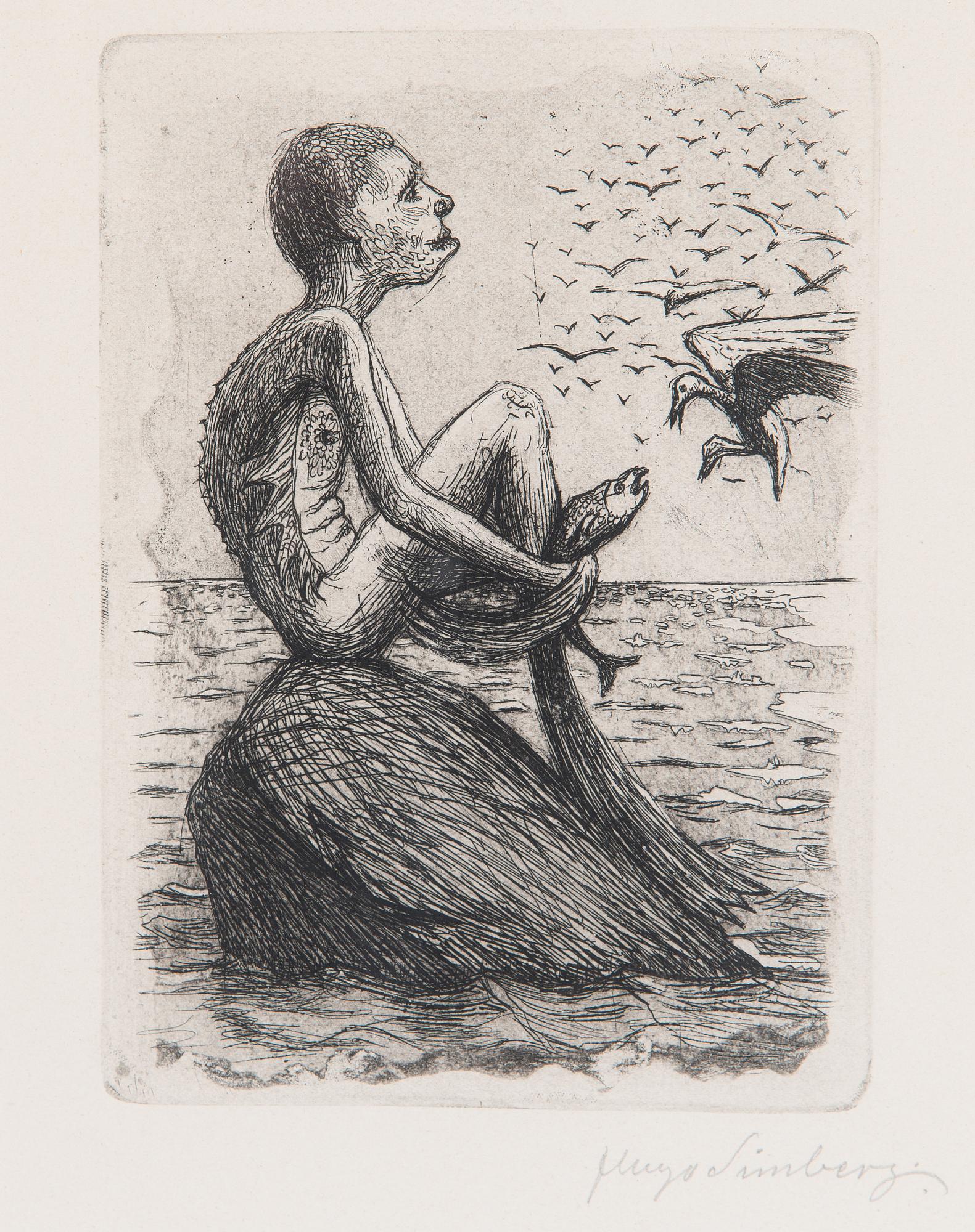 Hugo Simberg, "Fiskpojke".