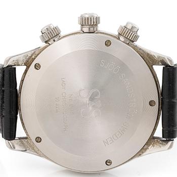Sjöö Sandström, Lady Chronograph, wristwatch, 35.5 mm.