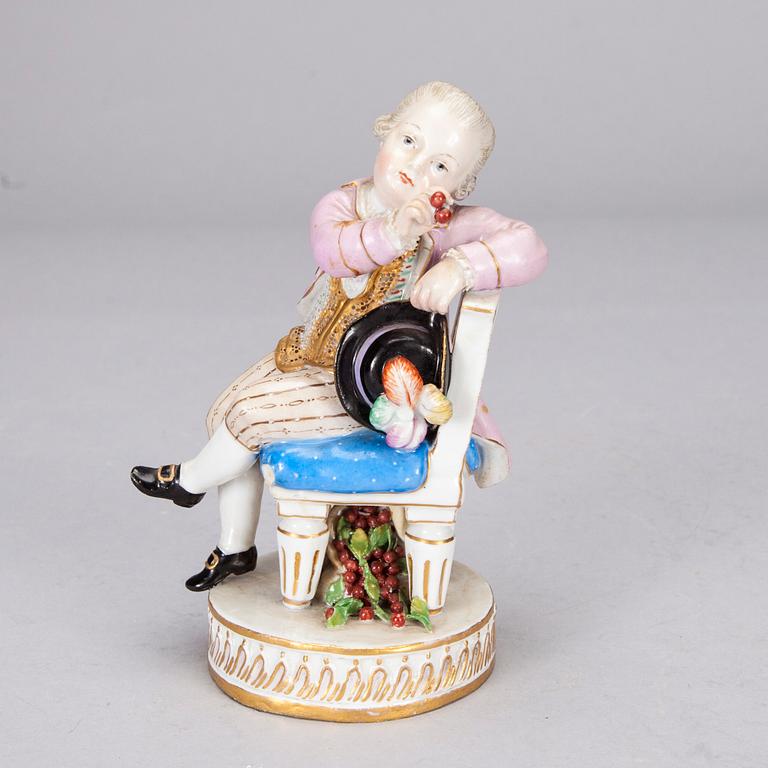 FIGURIN, porslin, Meissen, 1800-tal.