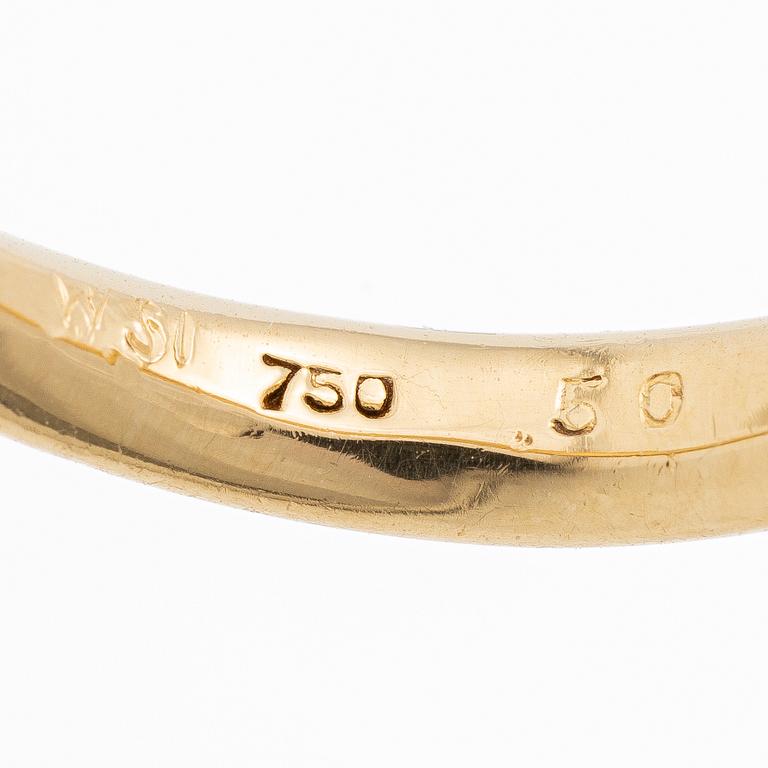 Ring, 18K gold with a brilliant-cut diamond.