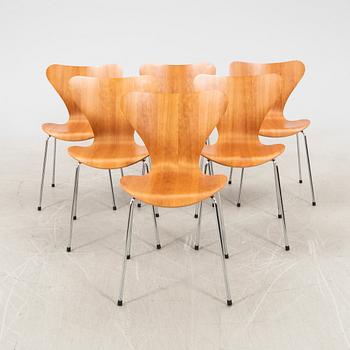Arne Jacobsen, chairs 6 pcs, "The Swan", Fritz Hansen, Denmark 2020.