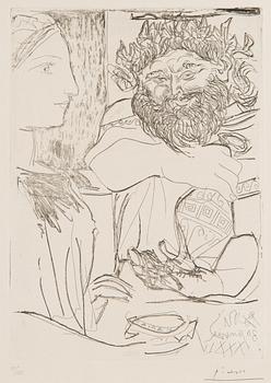Pablo Picasso, "Bacchus et Femme de Profil".