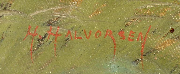 HALVOR HALVORSEN, olja på duk. Signerad.