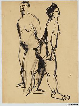 Bengt Lindström, ink and charcoal on paper, signed with stamp, certified by Curt Aspelin verso.