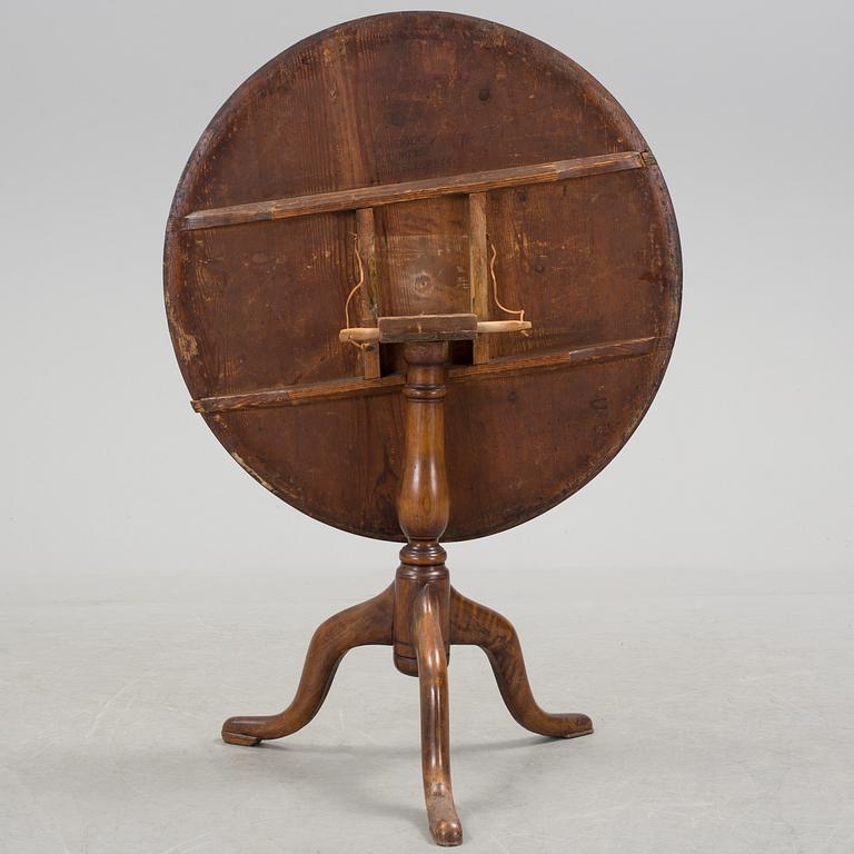 A tilt top table by Jacob Sjölin, master in Köping and Kungsör, Sweden, 1767 - 1785.