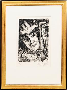 Marc Chagall, litografi signerad och numrerad 18/30.