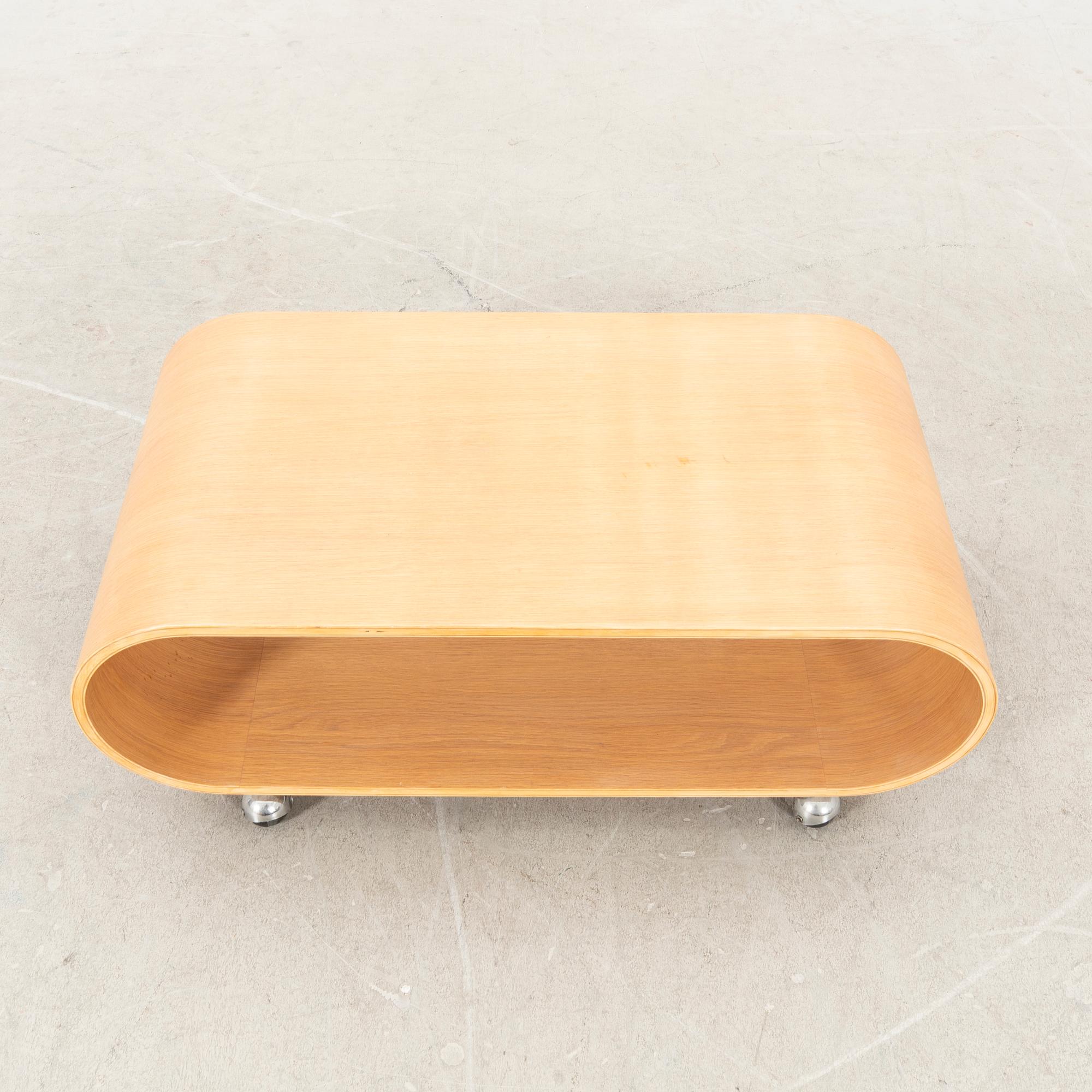 Peter Eklås, coffee table / media bench, "Velodrome", Designtorget, 2000s.