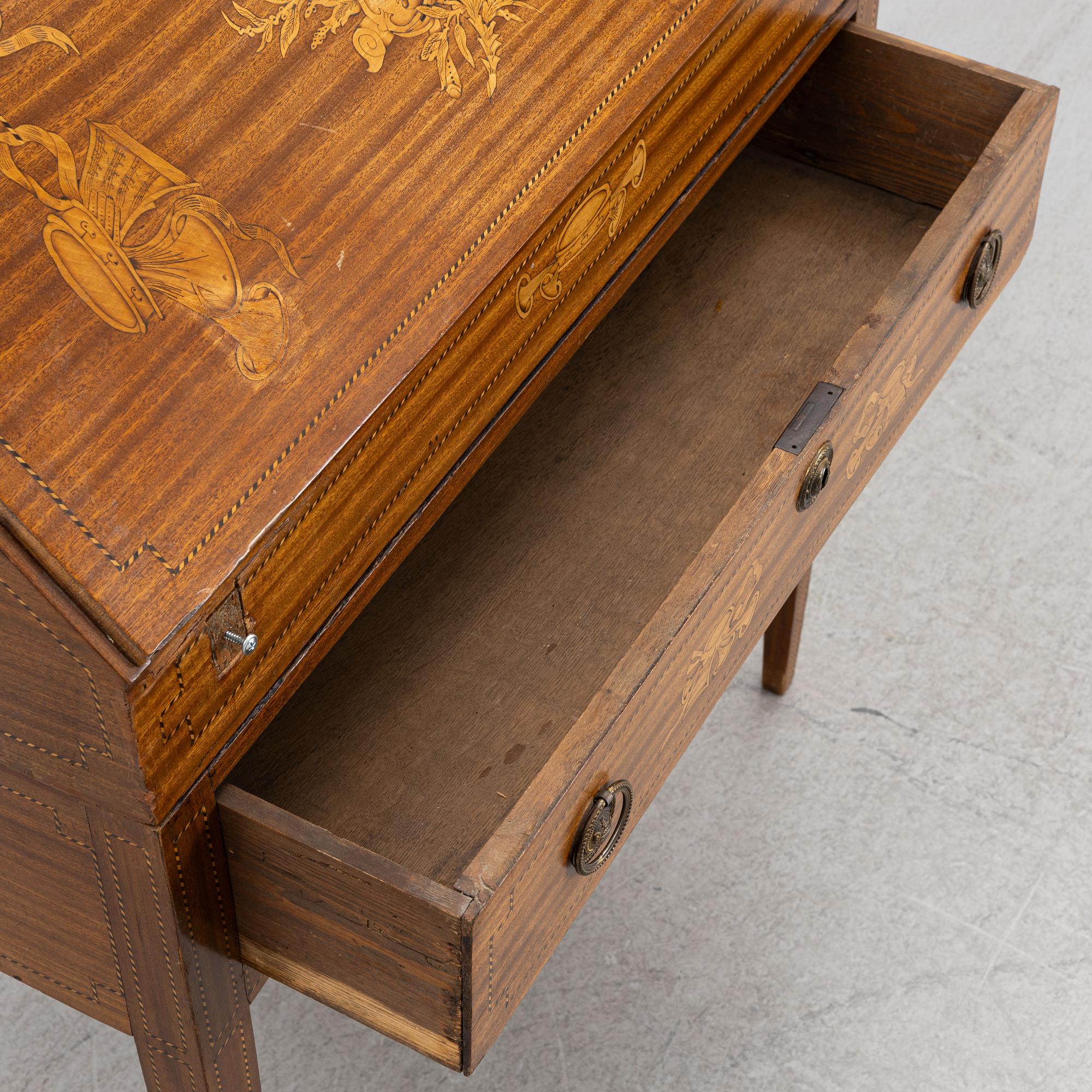 A Gustavian Style Desk, circa 1900.