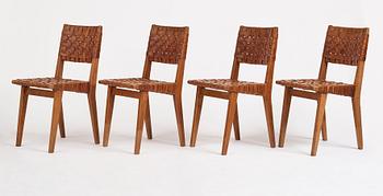 Jens Risom, fyra stolar, Knoll, USA, 1940-tal.