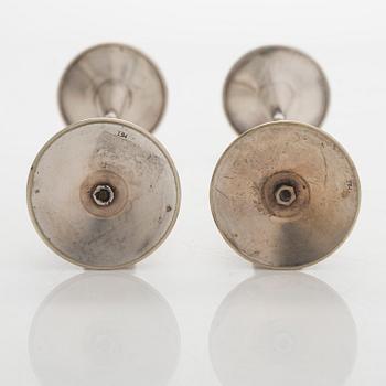 Tapio Wirkkala, Two silver candlesticks, TW 189, Kultakeskus, Hämeenlinna 1961 and 1964.