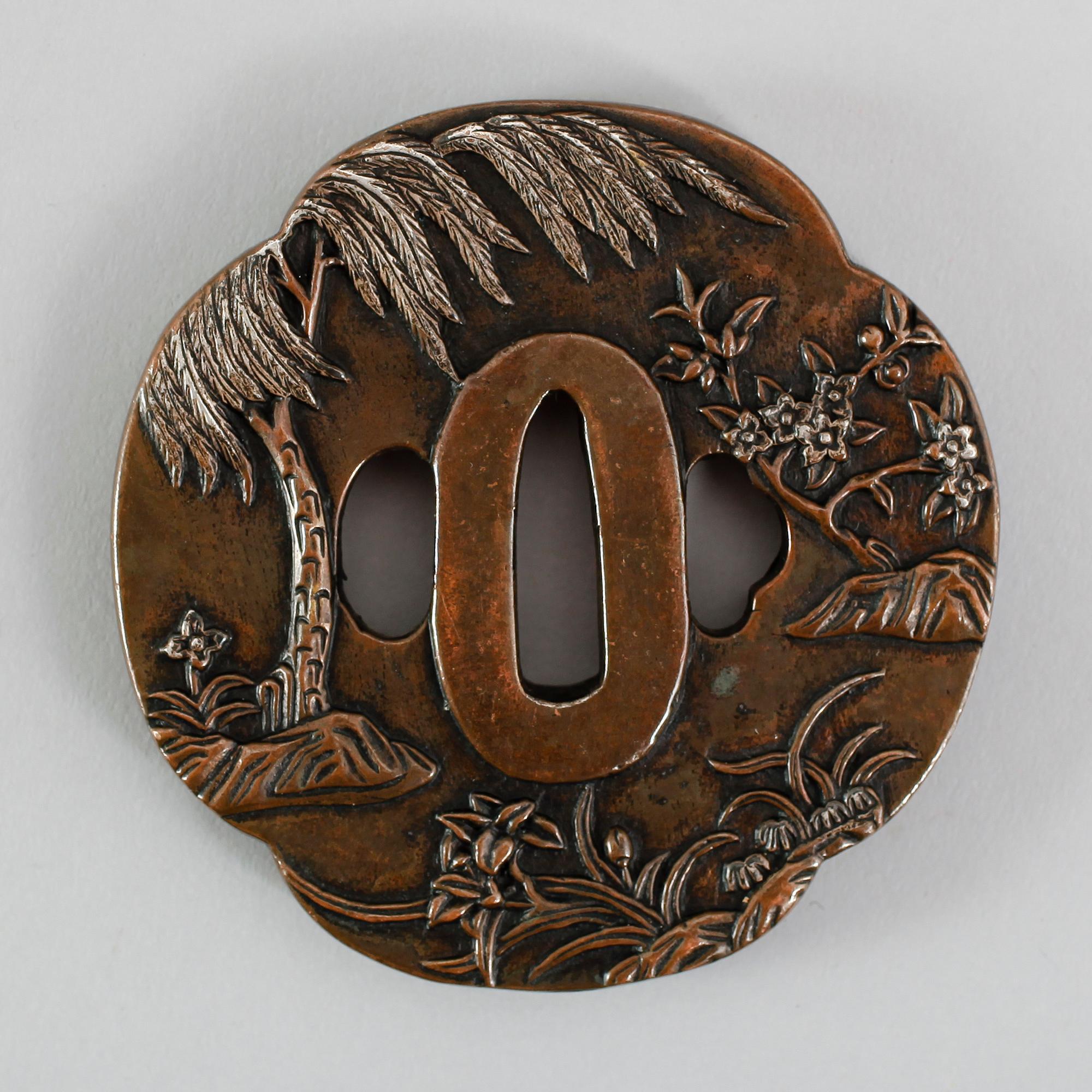 TSUBA, brons, Japan, 1800-tal.