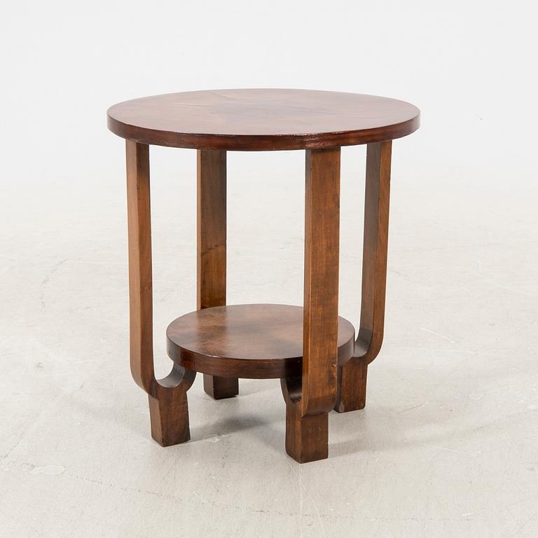 A walnut Art Deco table.