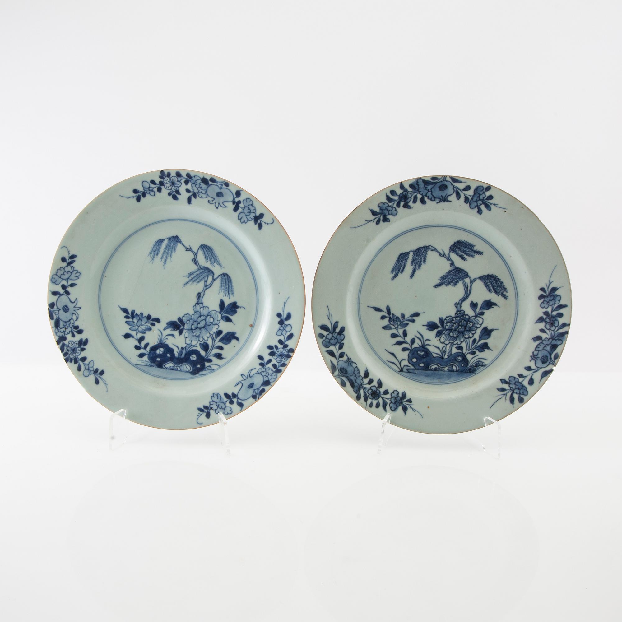 Plates 6 pcs China late 18th century porcelain.