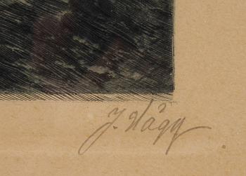 HÄGG, JACOB, etsning, sign.