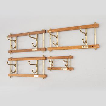Clothes hangers, 4 pcs, "Decorative", Skoglund's Metal Foundry, Anderstorp, mid-20th century.